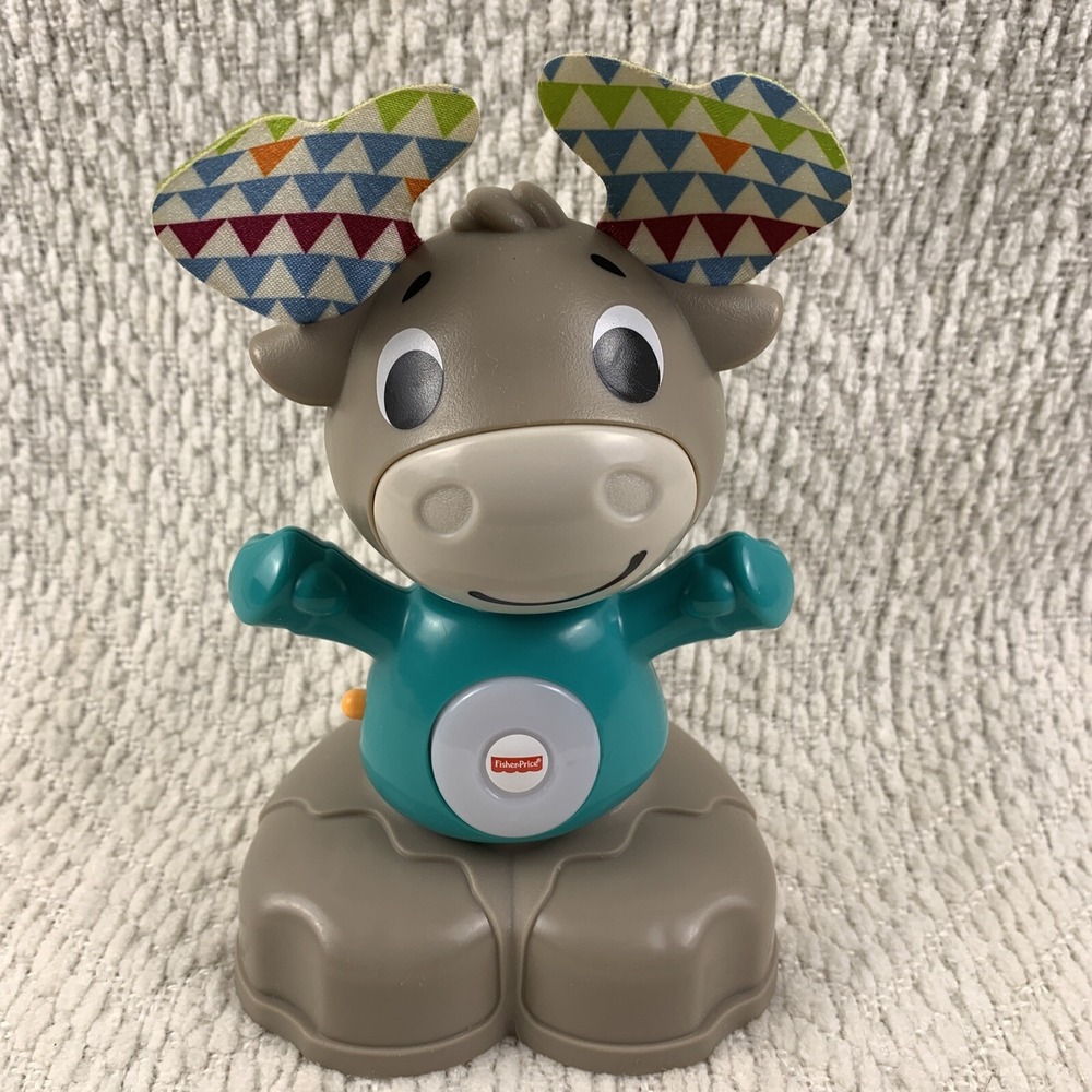 Fisher Price Linkimals Musical Moose Interactive Lights Sounds Toy 2018 Works!